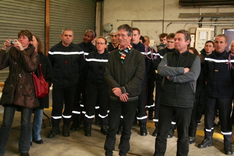 Une délégation d'élus venus dire merci aux sapeurs pompiers 