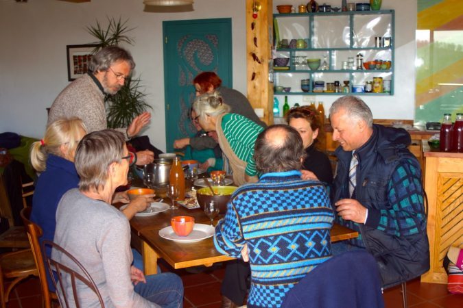 En attendant l'arrivée de nos familles, nous avons tellement été bien accueilli par nos amis ariégeois