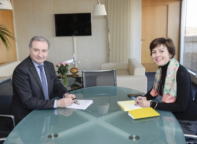 Rencontre entre Carole Delga et Jean-Luc Moudenc à l’Hôtel de Région de Toulouse