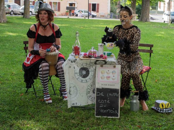 Les z'happy conteuses lors de l'apéritif conté de Gensac sur Garonne