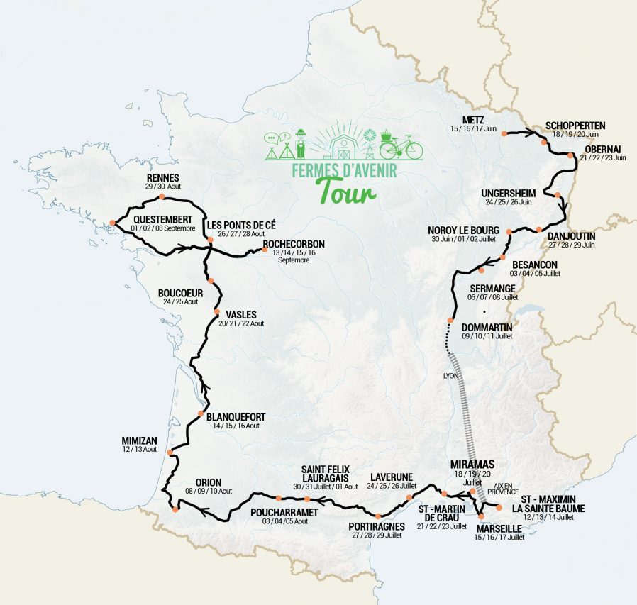 Les étapes du tour de France
