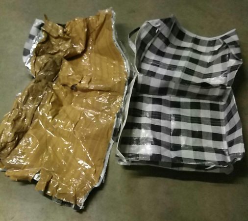 Le système de dissimulation découvert sous le cabas du maraudeur