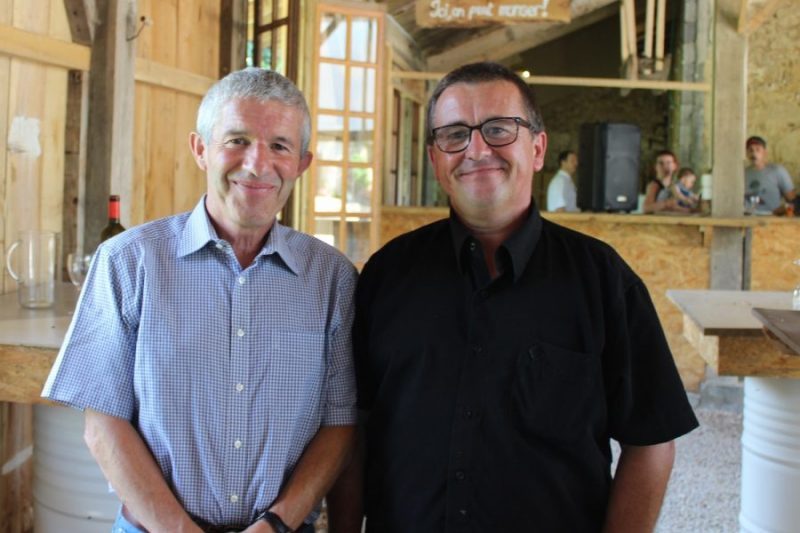 -Bruno Labeyguerie président du veau fermier des Pyrénées et Francis Rousseau son animateur