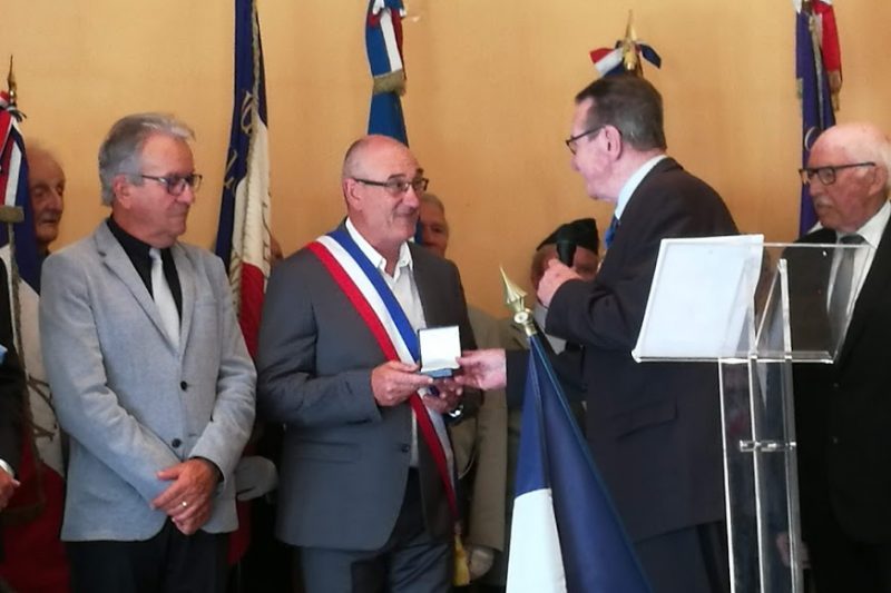 Christian Sensebé a remis la médaille de Palaminy à Guy Darmanin et Roger Toullec