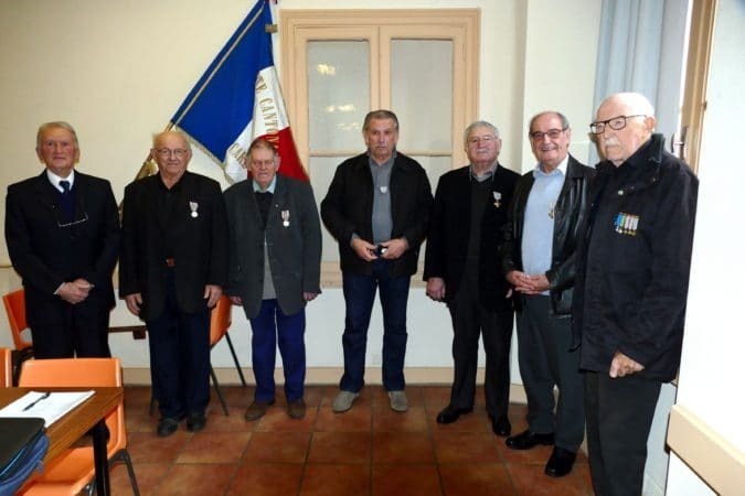 Les récipiendaires avec A. Dhap et R. Toullec