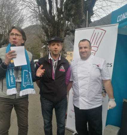 Le chef Olivier et l'éleveur de boeuf gascon David