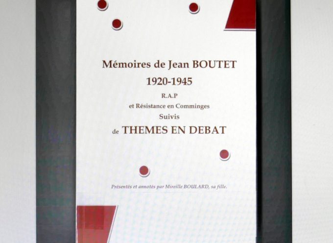 Recueil de mémoires de Jean Boutet