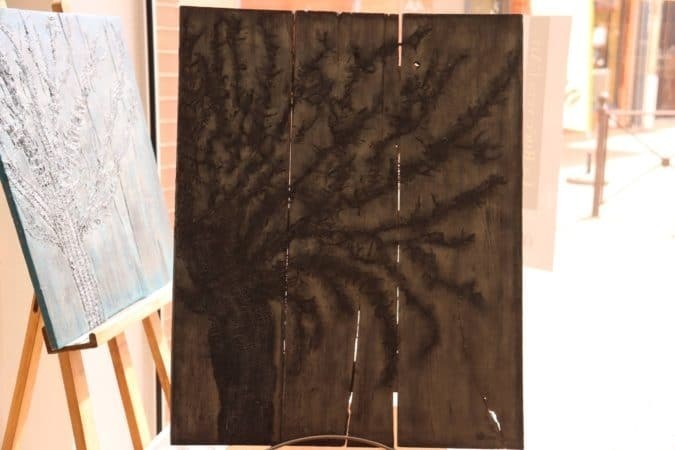 Création en résine sur bois