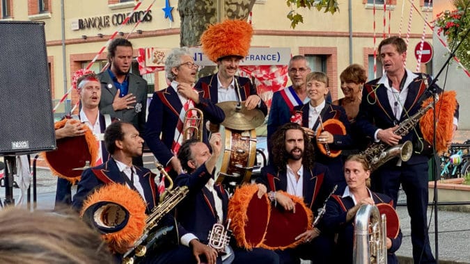 Délégation de Saint Coin avec monsieur le Maire de Carbonne et la présidente du jumelage