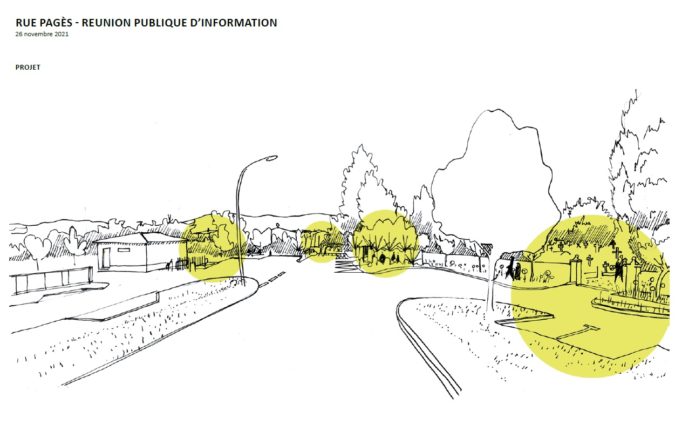 Le projet de la rue du Pagès en 2022