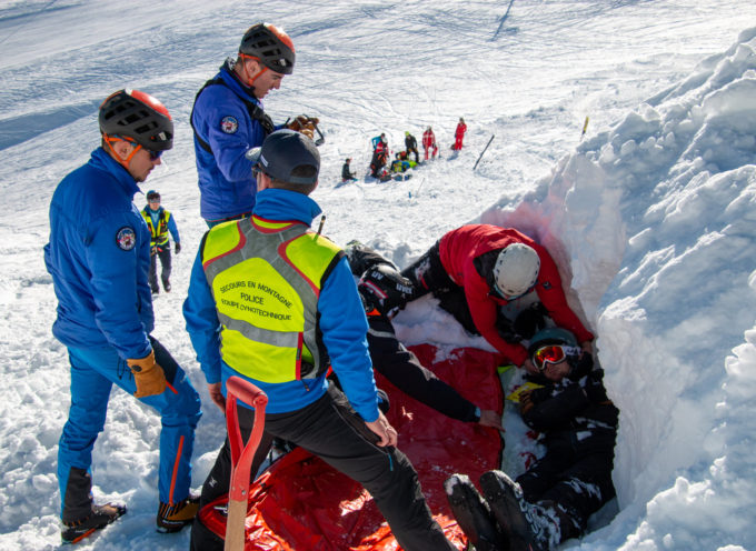 Luchon-Superbagnères 13 Janvier, exercice de secours suite à avalanche