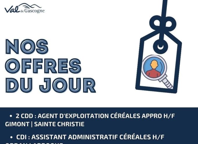 Offre d’emploi : Val de Gascogne recrute dans le Gers