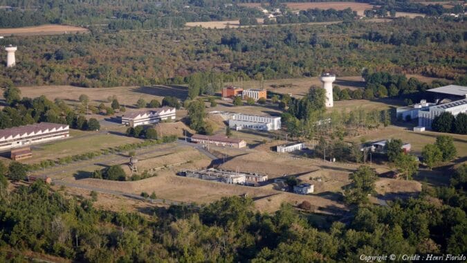 Vue aerienne de la zone à dépolluer