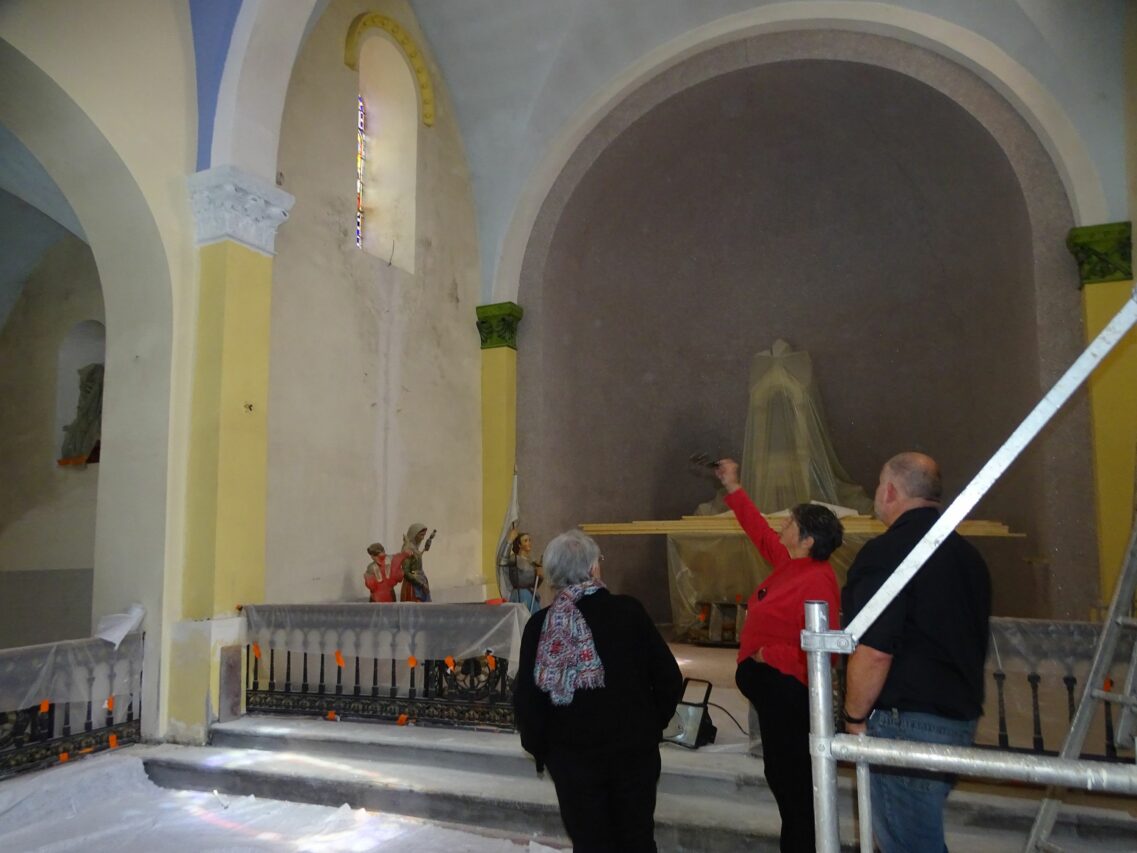 Les travaux dans l'église de Nizan sur Gesse sont en cours et devraient être terminés au mois de mai.