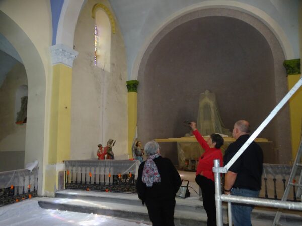 Les travaux dans l'église de Nizan sur Gesse sont en cours et devraient être terminés au mois de mai.