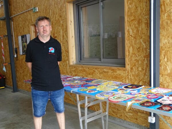 Gaël Dencausse a exposé sa collection d'objets du patrimoine des sapeurs-pompiers de la Haute-Garonne le 25 juin à Boulogne sur Gesse.