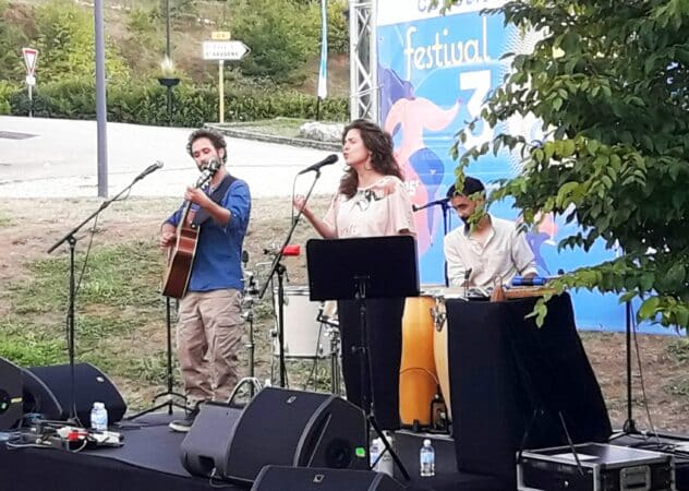 Mama Godillot en concert pour l'antépénultième concert du Festival 31 Notes d'été, à Aurignac le 26 août.