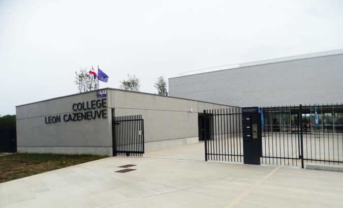 Le collège Léon Cazeneuve à L'Isle en Dodon, établissement axé sur l'environnement, le développement durable et la culture.