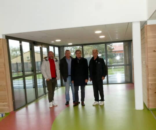 Daniel Grykza, Marcel Fabris, Gérard Souverville et Roger Ghirardo, ancien maire de la commune