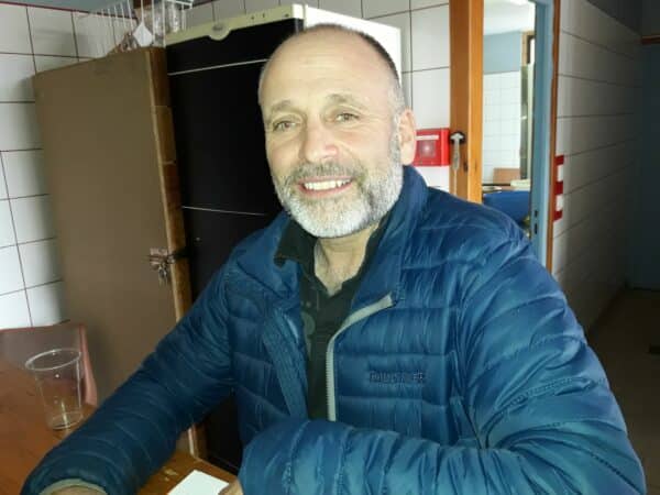 Jérôme Lacroix, de l'ACCA de Charlas, lors du repas des chasseurs le 27 novembre 22.