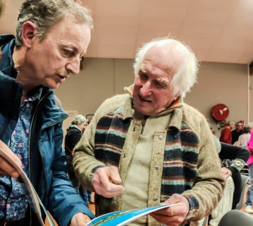 L'alpiniste et photographe Louis Audoubert, lors de l'expo qui lui était consacrée à Rieumes par le club photo BIS de Bérat.