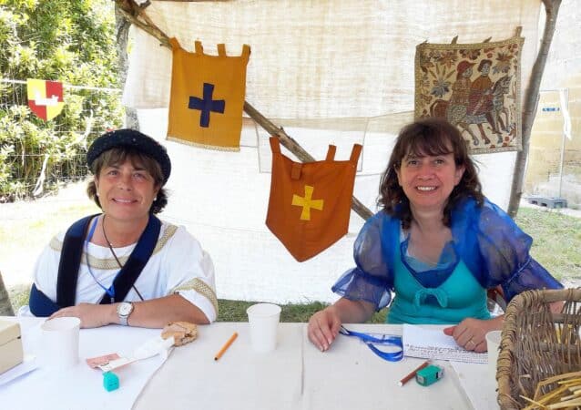 Sandrine Bajon et Patricia Roudeau, coprésidentes de l'association organistrice de la magnifique foire de la Magdeleine, à Saint-Blancard.