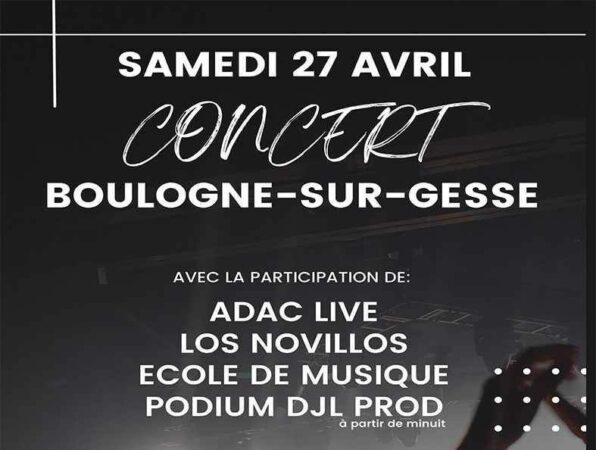 Un concert à ne pas manquer, avec le grand orchestre l'ADAC Live, la Banda Los Novillos, l'école de musique et DJL Prod, à Boulogne.