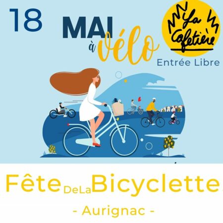 Aurignac à vélo, pour la fête de la Bicyclette le 18 mai.