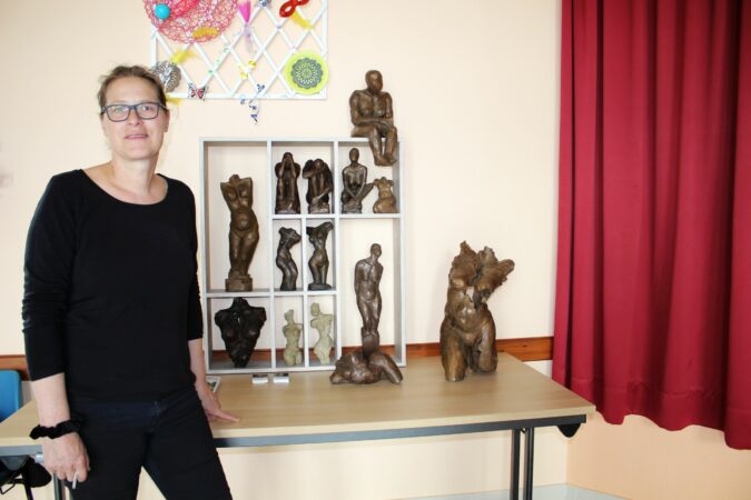 Sandrine Verdier, sculptrice, exposait à Lilhac.