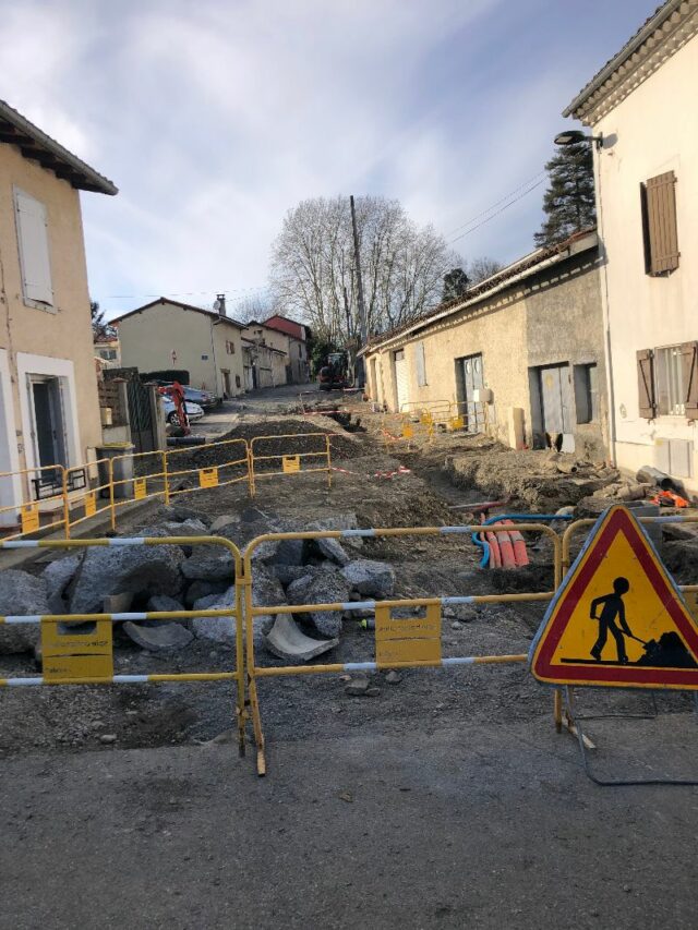 Les travaux de la rue de la poste