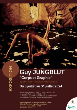 l’Office de Tourisme Cagire Garonne Salat accueille dans le cadre du Festival "Aspet s‘expose" l‘exposition Corps et Graphie de Guy Jungblut.
