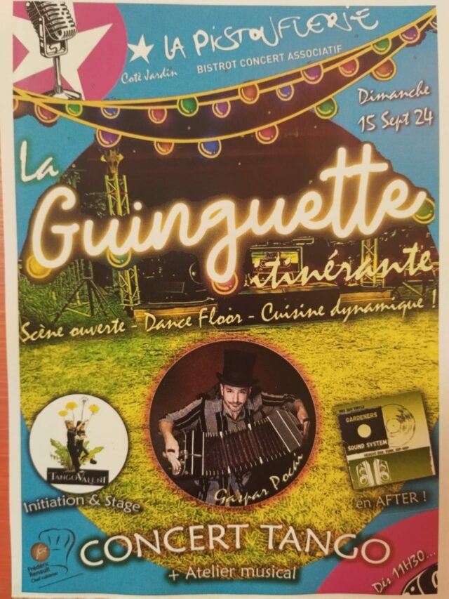 La toute première édition de la Guinguette itinérante à la Pistouflerie ce weekend. A ne pas manquer !