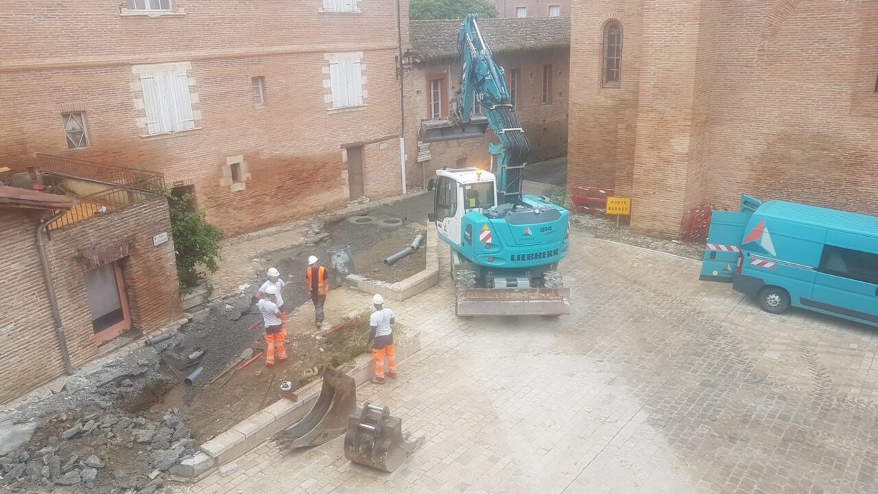 Place de la Cathédraleles travaux ont débuté