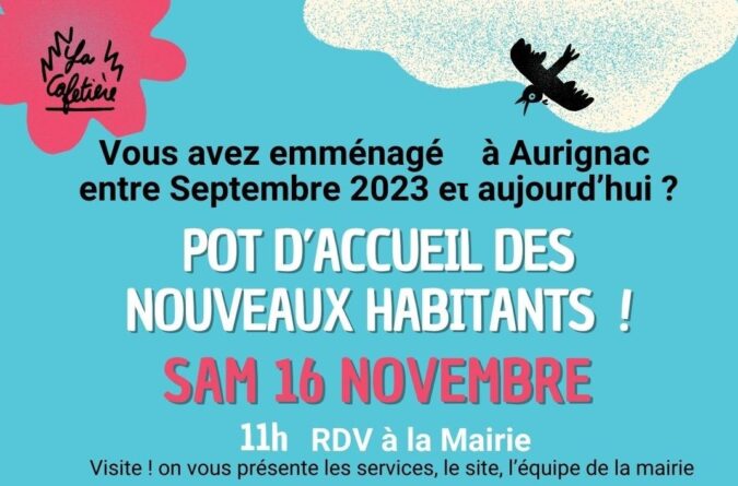 Un pot de bienvenue pour les nouveaux habitants d'Aurignac.