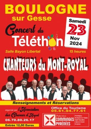 Un concert des Chanteurs du Mont Royal au profit du Téléthon, avec les Cheveux d'Argent.