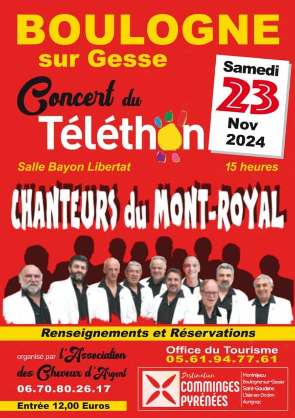 Un concert des Chanteurs du Mont Royal au profit du Téléthon, avec les Cheveux d'Argent.