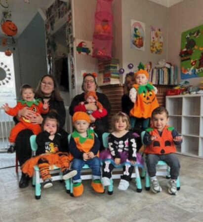 La jolie fête d'Halloween à la Maison des Assistantes Maternelles de Boulogne.