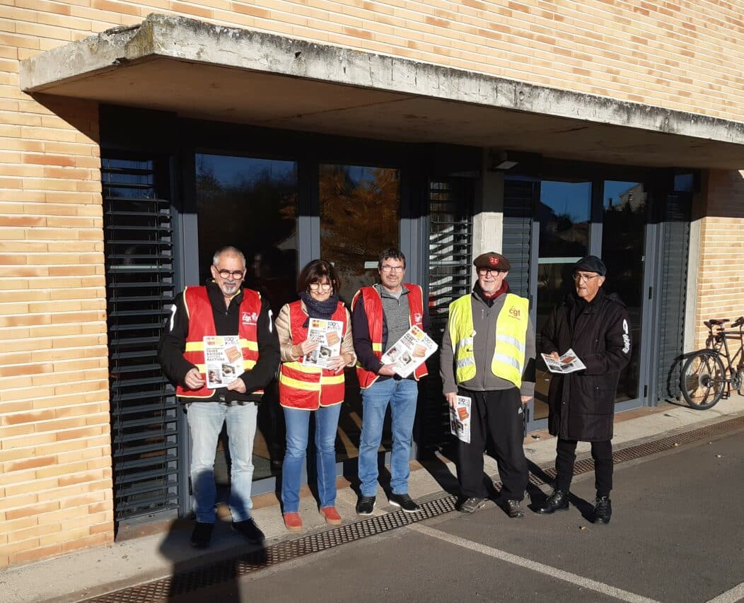 Les militants de la CGT Energie Comminges (EDF, ENEDIS et GRDF)