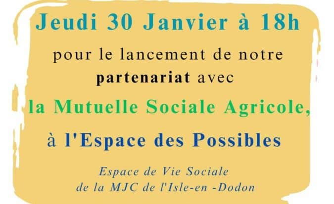 Une discussion sur l'adolescence à la MJC de l'Isle, en partenariat avec la MSA.