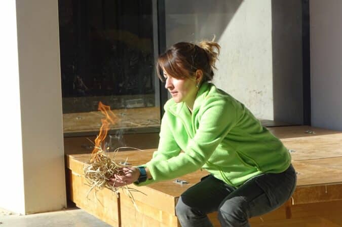 Les nouvelles animations culturelles seront présentées ce weekend au Musée de l'Aurignacien (ici l'allumage du feu photo archives).