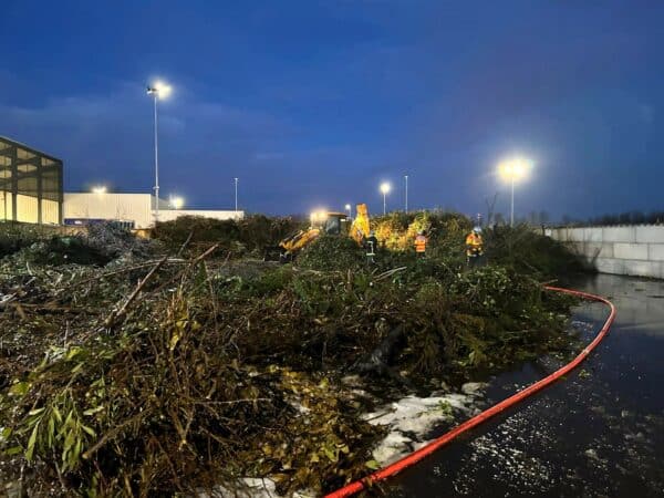 Le feu a pris dans les déchets verts