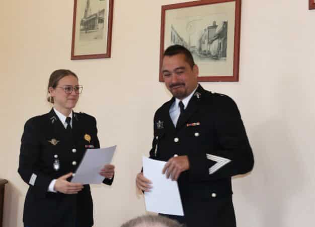 La commandante Charras-Dupont a remis une lettre de félicitations à ses militaires (l’adjudant Launay, l’adjudante Michanol, l’adjudant Blazy, le chef Carrière et le chef Cazelles (absents gendarme Berniaud et adjudant Elisée).