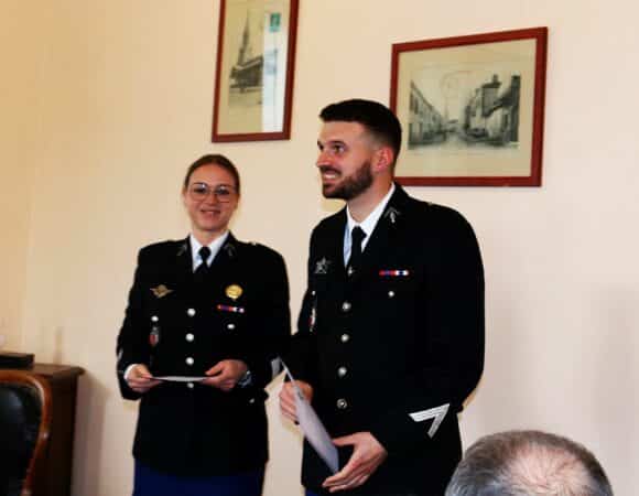 La commandante Charras-Dupont a remis une lettre de félicitations à ses militaires (l’adjudant Launay, l’adjudante Michanol, l’adjudant Blazy, le chef Carrière et le chef Cazelles (absents gendarme Berniaud et adjudant Elisée).
