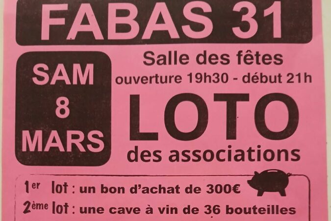 A vos cartons pour le loto des associations à Fabas.