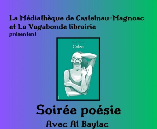 soirée poésie, lecture et atelier d'écriture à la médiathèque de Castelnau.