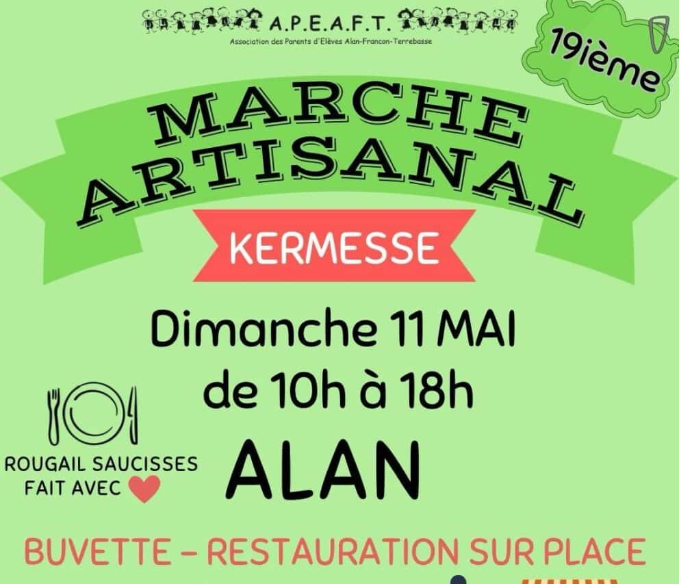 Kermesse et marché artisanal à Alan, le 11 mai.