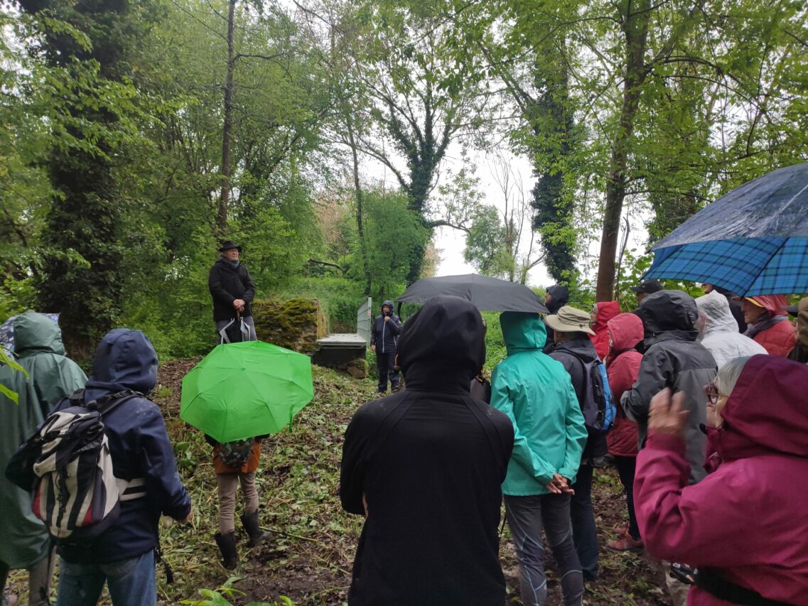La pluie n'a pas découragé les participants