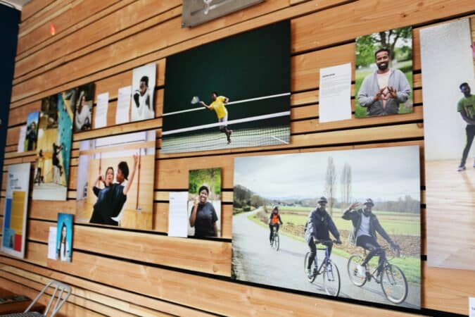 Exposition photos itinérante Terre de sport Terre d'accueil à la Cafetière.