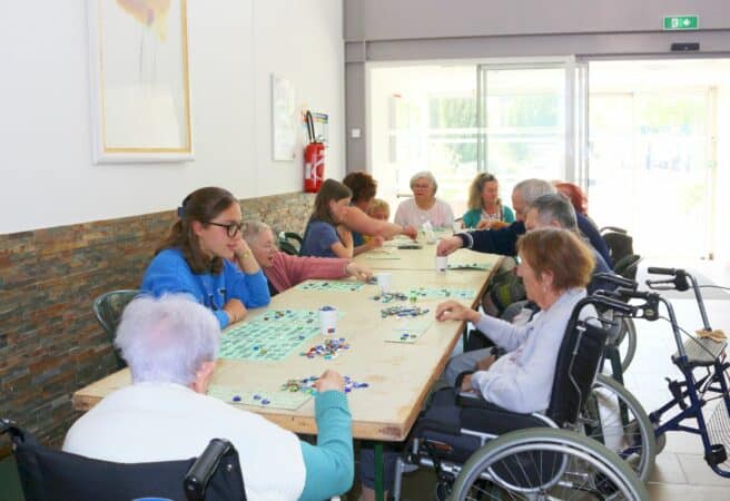 Le loto des familles à l'Ehpad, un moment de partage et de convivialité.