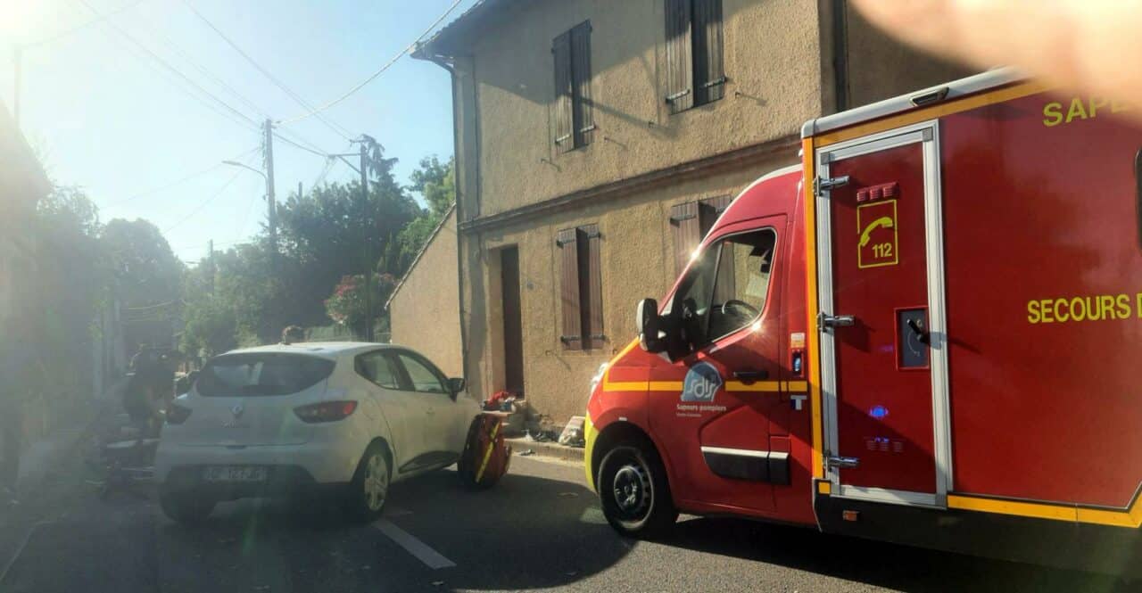 Le cycliste a été projeté.